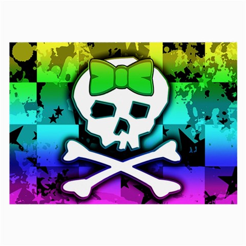 Rainbow Skull Large Glasses Cloth (2 Sides) from ArtsNow.com Front