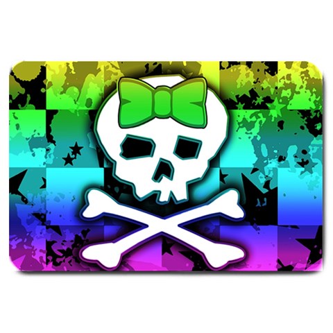 Rainbow Skull Large Doormat from ArtsNow.com 30 x20  Door Mat