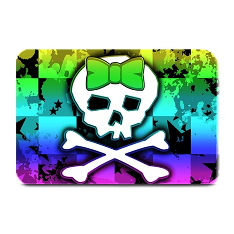 Rainbow Skull Plate Mat from ArtsNow.com 18 x12  Plate Mat
