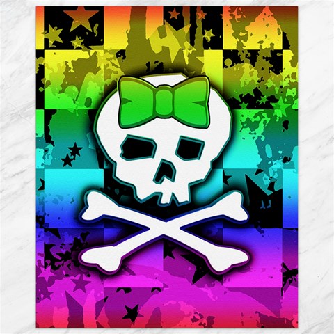 Rainbow Skull Canvas 11  x 14  from ArtsNow.com 10.95 x13.48  Canvas - 1