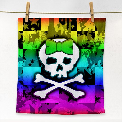 Rainbow Skull Face Towel from ArtsNow.com Front