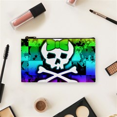 Rainbow Skull Cosmetic Bag (Small) from ArtsNow.com Front