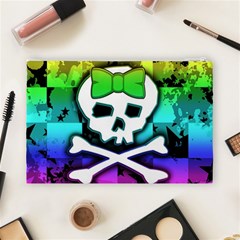 Rainbow Skull Cosmetic Bag (Large) from ArtsNow.com Back