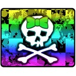 Rainbow Skull Fleece Blanket (Medium)