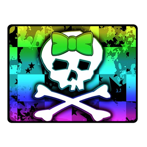 Rainbow Skull Fleece Blanket (Small) from ArtsNow.com 50 x40  Blanket Front