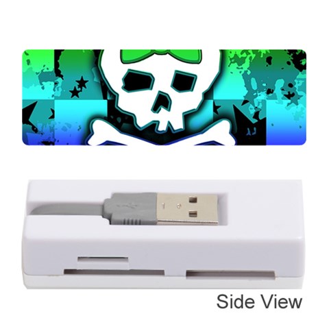 Rainbow Skull Memory Card Reader (Stick) from ArtsNow.com Front