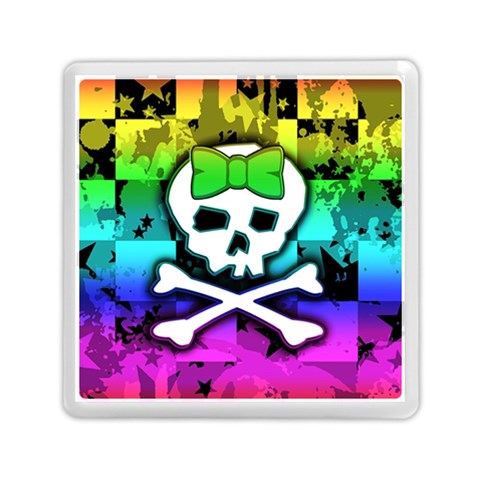 Rainbow Skull Memory Card Reader (Square) from ArtsNow.com Front