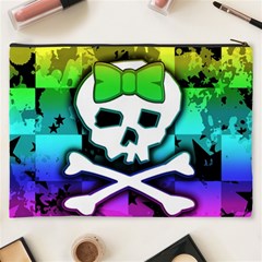 Rainbow Skull Cosmetic Bag (XXXL) from ArtsNow.com Back