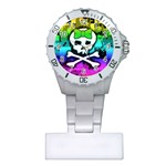 Rainbow Skull Plastic Nurses Watch