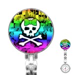 Rainbow Skull Stainless Steel Nurses Watch