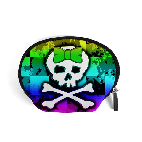 Rainbow Skull Accessory Pouch (Small) from ArtsNow.com Front