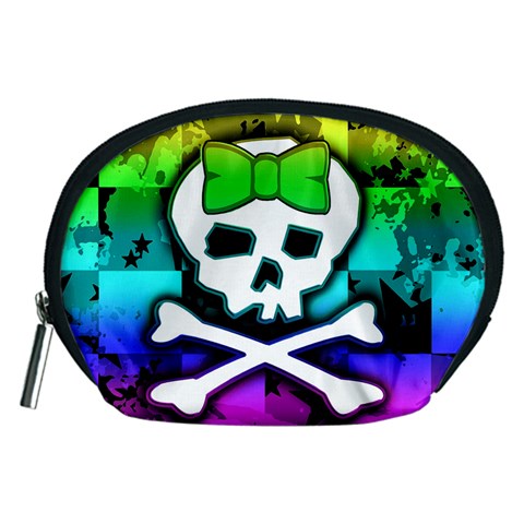 Rainbow Skull Accessory Pouch (Medium) from ArtsNow.com Front