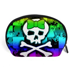 Rainbow Skull Accessory Pouch (Large) from ArtsNow.com Front