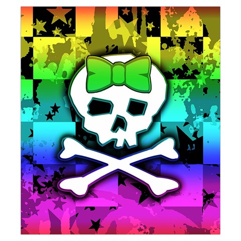 Rainbow Skull Drawstring Pouch (Small) from ArtsNow.com Front