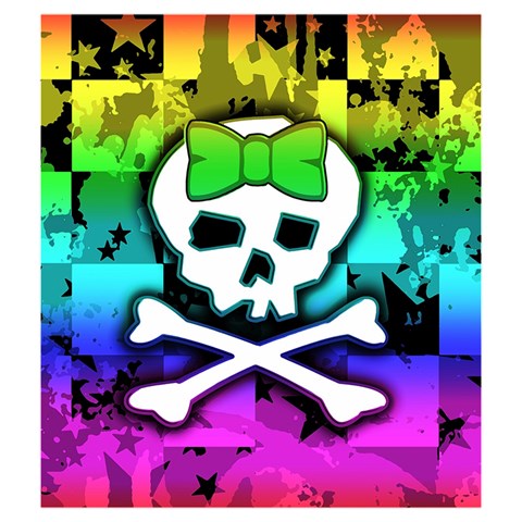 Rainbow Skull Drawstring Pouch (Medium) from ArtsNow.com Front