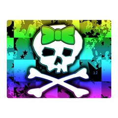 Rainbow Skull Double Sided Flano Blanket (Mini) from ArtsNow.com 35 x27  Blanket Back