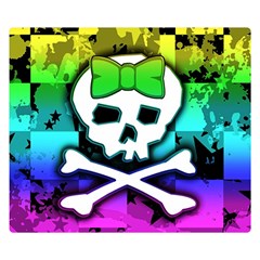 Rainbow Skull Double Sided Flano Blanket (Small) from ArtsNow.com 50 x40  Blanket Front