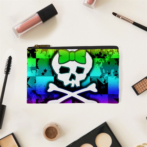 Rainbow Skull Cosmetic Bag (XS) from ArtsNow.com Front