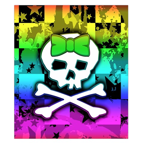 Rainbow Skull Duvet Cover Double Side (California King Size) from ArtsNow.com Back