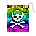Rainbow Skull Drawstring Pouch (XL)
