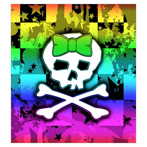 Rainbow Skull Drawstring Pouch (XXL) from ArtsNow.com Front