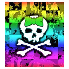 Rainbow Skull Drawstring Pouch (XXL) from ArtsNow.com Front