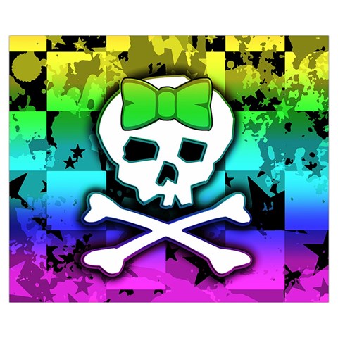 Rainbow Skull Zipper Medium Tote Bag from ArtsNow.com Front