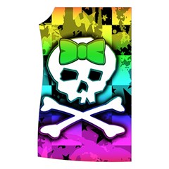 Rainbow Skull Women s Button Up Vest from ArtsNow.com Front Right