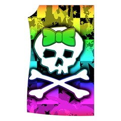 Rainbow Skull Women s Button Up Vest from ArtsNow.com Front Right