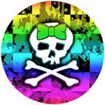 Rainbow Skull Wooden Puzzle Round