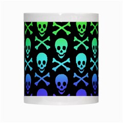 Rainbow Skull and Crossbones  White Mug from ArtsNow.com Center
