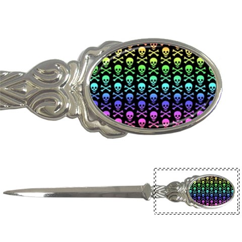 Rainbow Skull and Crossbones  Letter Opener from ArtsNow.com Front