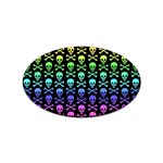 Rainbow Skull and Crossbones  Sticker (Oval)