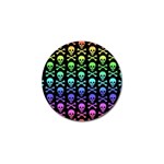 Rainbow Skull and Crossbones  Golf Ball Marker (4 pack)