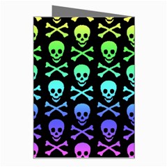 Rainbow Skull and Crossbones  Greeting Card from ArtsNow.com Right