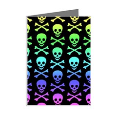Rainbow Skull and Crossbones  Mini Greeting Cards (Pkg of 8) from ArtsNow.com Right