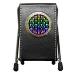 Rainbow Skull and Crossbones  Pen Holder Desk Clock