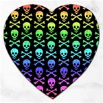 Rainbow Skull and Crossbones  Jigsaw Puzzle (Heart)