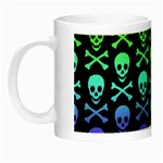 Rainbow Skull and Crossbones  Night Luminous Mug