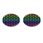 Rainbow Skull and Crossbones  Cufflinks (Oval)