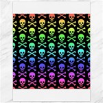 Rainbow Skull and Crossbones  Canvas 12  x 16 