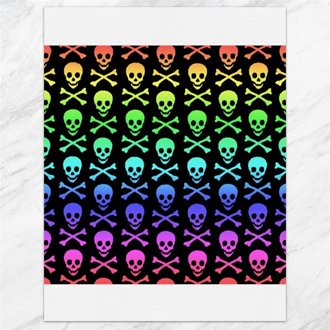 Rainbow Skull and Crossbones  Canvas 18  x 24  from ArtsNow.com 17.8 x23.08  Canvas - 1