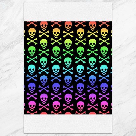 Rainbow Skull and Crossbones  Canvas 24  x 36  from ArtsNow.com 23.35 x34.74  Canvas - 1