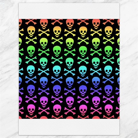 Rainbow Skull and Crossbones  Canvas 36  x 48  from ArtsNow.com 35.26 x46.15  Canvas - 1