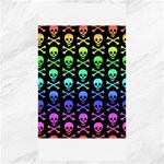 Rainbow Skull and Crossbones  Canvas 40  x 72 