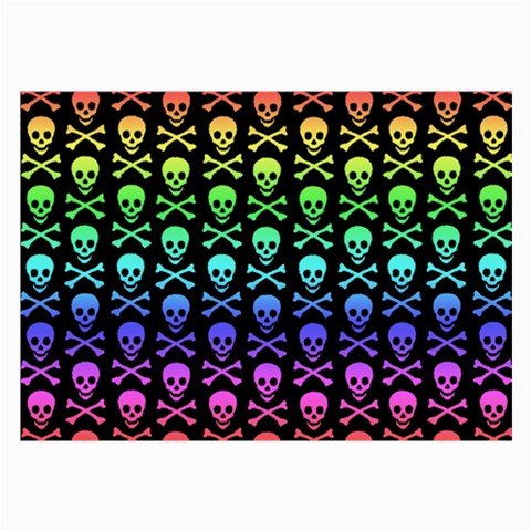 Rainbow Skull and Crossbones  Large Glasses Cloth from ArtsNow.com Front