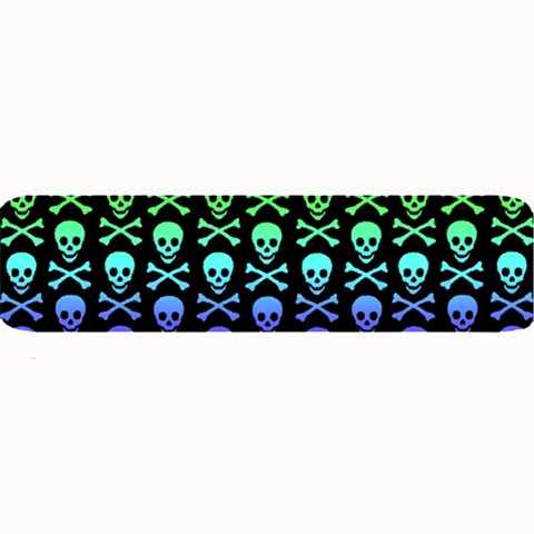 Rainbow Skull and Crossbones  Large Bar Mat from ArtsNow.com 32 x8.5  Bar Mat