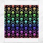 Rainbow Skull and Crossbones  Canvas 11  x 14 