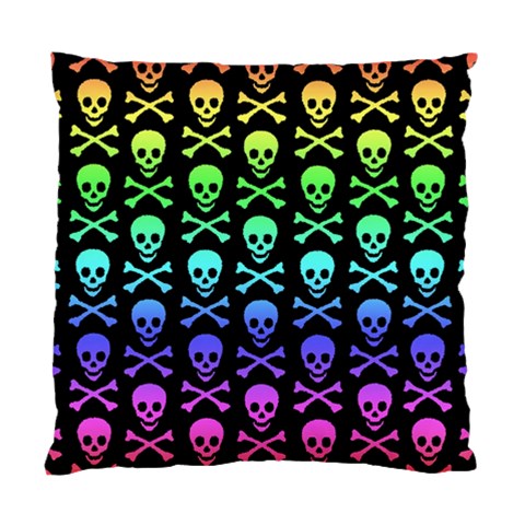 Rainbow Skull and Crossbones  Standard Cushion Case (Two Sides) from ArtsNow.com Back