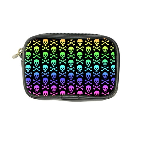 Rainbow Skull and Crossbones  Coin Purse from ArtsNow.com Front